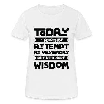 Connaissance motivatrice de la sagesse motivationnelle - T-shirt respirant Femme - blanc - Devant - AI Model Female 172 dark (172cm)