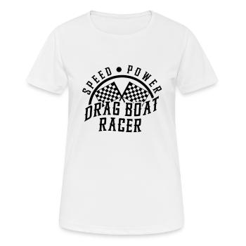 Drag Boat Racing Racer Geschwindigkeit - Frauen T-Shirt atmungsaktiv - Weiß - Vorne - AI Model Female 172 dark (172cm)