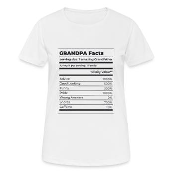 Großelterntag Beste verblüffende Großvater-Fakten - Frauen T-Shirt atmungsaktiv - Weiß - Vorne - AI Model Female 172 dark (172cm)