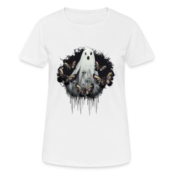 Gruselig Schaurig Unheimlich Frau Halloween - Frauen T-Shirt atmungsaktiv - Weiß - Vorne - AI Model Female 172 dark (172cm)