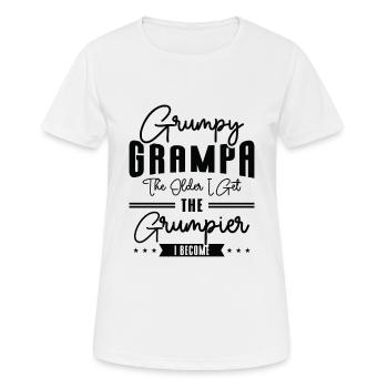 Grumpy Grandpa Vintage Typographie Vieille personne - T-shirt respirant Femme - blanc - Devant - AI Model Female 172 dark (172cm)
