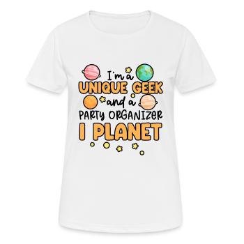 Wissenschaft Thema Geburtstagsfeier Astronomie - Frauen T-Shirt atmungsaktiv - Weiß - Vorne - AI Model Female 172 dark (172cm)