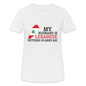 Nothing Scares Me Lebanese Husband Lebanon - Women's Breathable T-Shirt - white - Front - AI Model Female 172 dark (172cm)