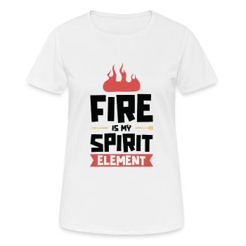 Cuisson Griller Feu Élément Cuisinier et Griller - T-shirt respirant Femme - blanc - Devant - AI Model Female 172 dark (172cm)