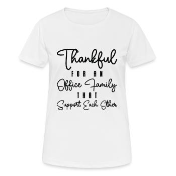 Collègue de travail Bureau Famille - T-shirt respirant Femme - blanc - Devant - AI Model Female 172 dark (172cm)