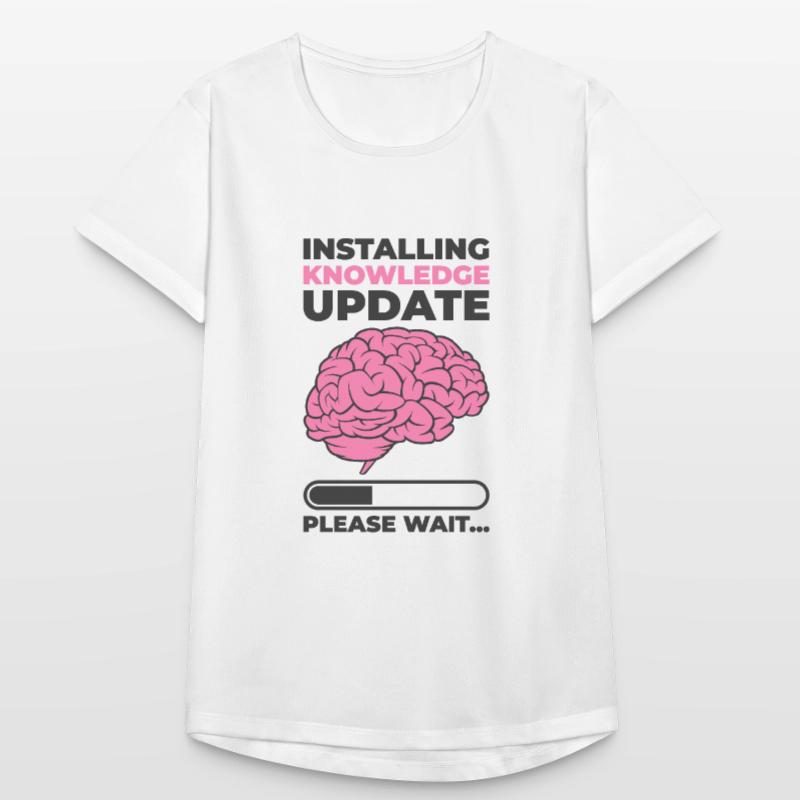 Installing Knowledge Update Student Brain Loading Women's Breathable T-Shirt