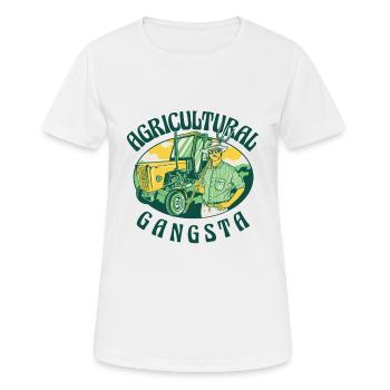 Landwirtschaft Gangsta Gartenarbeit Landwirt - Frauen T-Shirt atmungsaktiv - Weiß - Vorne - AI Model Female 172 dark (172cm)
