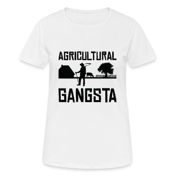 Landwirtschaft Gangsta Gartenarbeit Landwirt - Frauen T-Shirt atmungsaktiv - Weiß - Vorne - AI Model Female 172 dark (172cm)