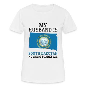 Rien ne me fait peur mari du Dakota du Sud - T-shirt respirant Femme - blanc - Devant - AI Model Female 172 dark (172cm)