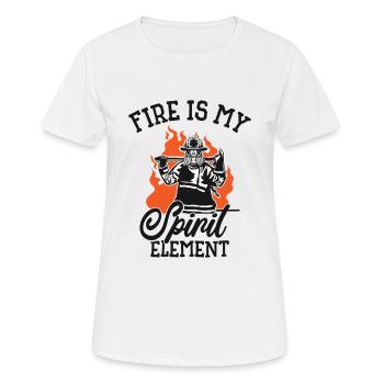 Feue Pompier Pompier Pompiers Pompiers - T-shirt respirant Femme - blanc - Devant - AI Model Female 172 dark (172cm)