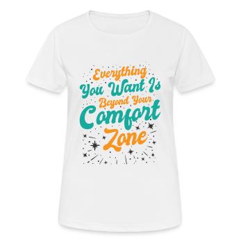 Zone de confort du motivateur de connaissances significatives - T-shirt respirant Femme - blanc - Devant - AI Model Female 172 dark (172cm)