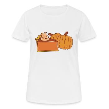 Gâteau aux épices à la citrouille Foodie Foodie Whipped Cream Dessert - T-shirt respirant Femme - blanc - Devant - AI Model Female 172 dark (172cm)