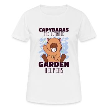 Gartenarbeit Capybara Garten Pflanzung Gärtner - Frauen T-Shirt atmungsaktiv - Weiß - Vorne - AI Model Female 172 dark (172cm)