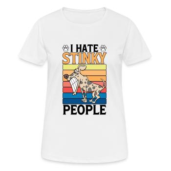 Mean Pet Dog Owner Dog Pop Art Cartoon - T-shirt respirant Femme - blanc - Devant - AI Model Female 172 dark (172cm)