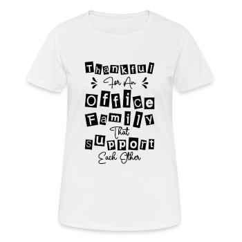 Collègue de travail Bureau Famille - T-shirt respirant Femme - blanc - Devant - AI Model Female 172 dark (172cm)