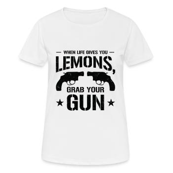Guns Pistol Lover Gun Owner Shooting - Women's Breathable T-Shirt - white - Front - AI Model Female 172 dark (172cm)
