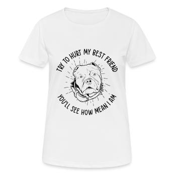 Mean Pet Pitbull Hundehalter American Bully - Frauen T-Shirt atmungsaktiv - Weiß - Vorne - AI Model Female 172 dark (172cm)