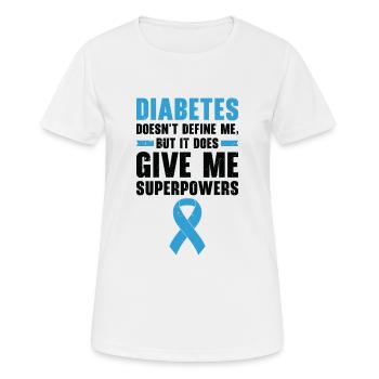 Diabetic Pancreas Diabetes Awareness - Women's Breathable T-Shirt - white - Front - AI Model Female 172 dark (172cm)