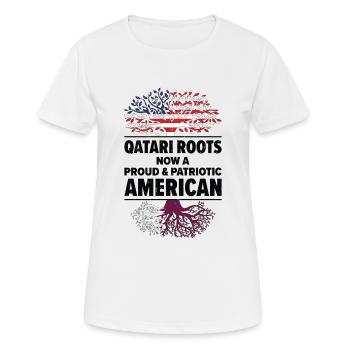 Geboren in Katar Katar Amerikaner USA - Frauen T-Shirt atmungsaktiv - Weiß - Vorne - AI Model Female 172 dark (172cm)