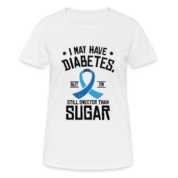 Pancréas diabétique - T-shirt respirant Femme - blanc - Devant - AI Model Female 172 dark (172cm)