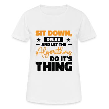 Algorithme informatique Programmeur Artificiel - T-shirt respirant Femme - blanc - Devant - AI Model Female 172 dark (172cm)