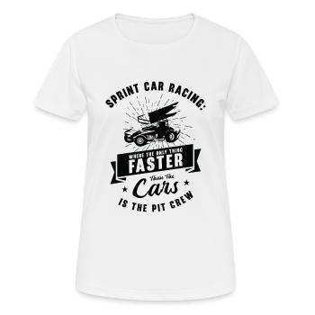 Sprint Car Dirt Track Racing - Frauen T-Shirt atmungsaktiv - Weiß - Vorne - AI Model Female 172 dark (172cm)