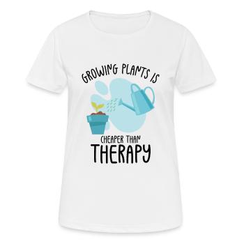 Jardinage Thérapie Jardinier Plantation Horticulture - T-shirt respirant Femme - blanc - Devant - AI Model Female 172 dark (172cm)
