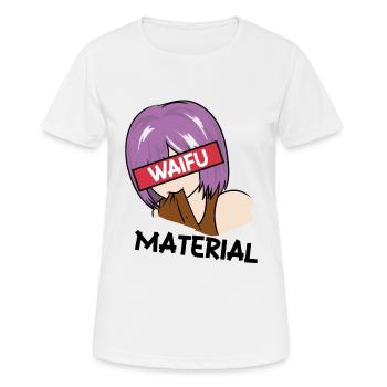 Anime Waifu Material Manga Augen Japanisch - Frauen T-Shirt atmungsaktiv - Weiß - Vorne - AI Model Female 172 dark (172cm)