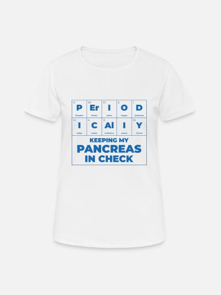 Diabetic Pancreas Diabetes Awareness - Women's Breathable T-Shirt - white