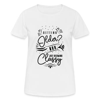 Classy Grandparent Vintage Typography Classic - Women's Breathable T-Shirt - white - Front - AI Model Female 172 dark (172cm)