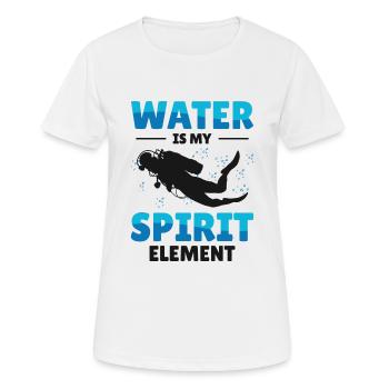 Schnorcheln Wassersport Spirit Element - Frauen T-Shirt atmungsaktiv - Weiß - Vorne - AI Model Female 172 dark (172cm)