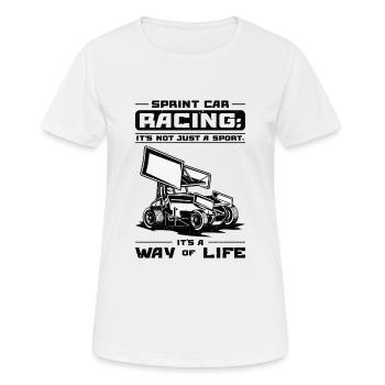Sprint Car Dirt Track Racing - Frauen T-Shirt atmungsaktiv - Weiß - Vorne - AI Model Female 172 dark (172cm)