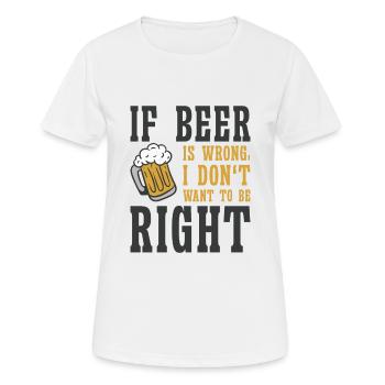 Amateurs de bière buveurs de brasserie drôle de boire - T-shirt respirant Femme - blanc - Devant - AI Model Female 172 dark (172cm)