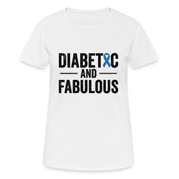Diabetic Pancreas Diabetes Awareness - Women's Breathable T-Shirt - white - Front - AI Model Female 172 dark (172cm)