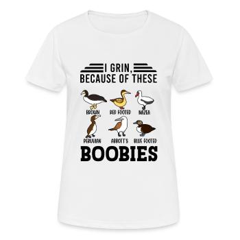 Lustige Tölpel-Seevögel-Sammlung - Frauen T-Shirt atmungsaktiv - Weiß - Vorne - AI Model Female 172 dark (172cm)
