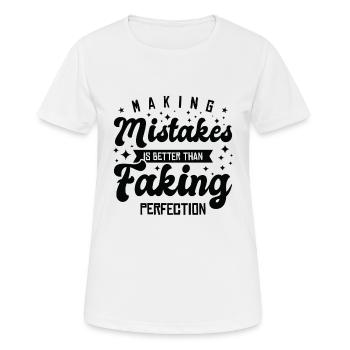 Mistakes Wisdom Quotes Imperfection Life Quotes - Women's Breathable T-Shirt - white - Front - AI Model Female 172 dark (172cm)
