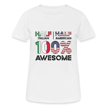 Born Italian Italy American USA Citizenship - Women's Breathable T-Shirt - white - Front - AI Model Female 172 dark (172cm)