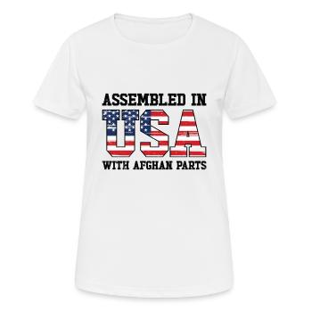 Born Afghan Afghanistan American USA Citizenship - Women's Breathable T-Shirt - white - Front - AI Model Female 172 dark (172cm)