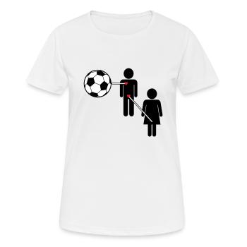Joueur de football Footballeur de football - T-shirt respirant Femme - blanc - Devant - AI Model Female 172 dark (172cm)