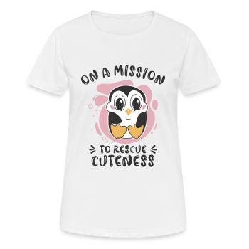 World Wildlife Day Penguin Nature Wildlife - Women's Breathable T-Shirt - white - Front - AI Model Female 172 dark (172cm)