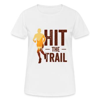 Courir dans la forêt Course en sentier Coureurs Jogging Joggers - T-shirt respirant Femme - blanc - Devant - AI Model Female 172 dark (172cm)