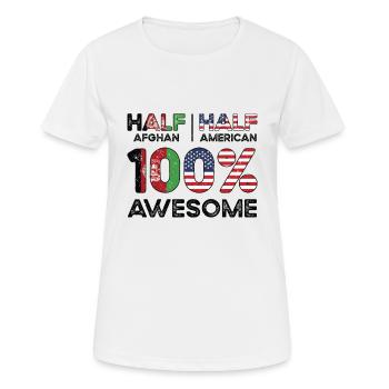 Half Afghan Afghanistan American USA Citizenship - Women's Breathable T-Shirt - white - Front - AI Model Female 172 dark (172cm)