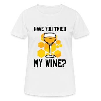 Honig Wein Met Biene Heimbrauer Viking - Frauen T-Shirt atmungsaktiv - Weiß - Vorne - AI Model Female 172 dark (172cm)