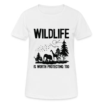 World Wildlife Day Animal Protection Wildlife - Women's Breathable T-Shirt - white - Front - AI Model Female 172 dark (172cm)