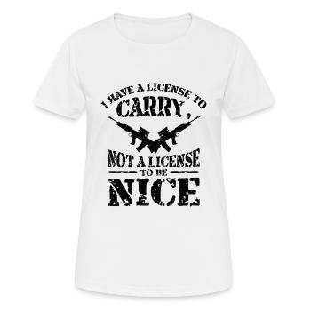Armes Amateurs d’armes Propriétaires d’armes à feu Tir - T-shirt respirant Femme - blanc - Devant - AI Model Female 172 dark (172cm)