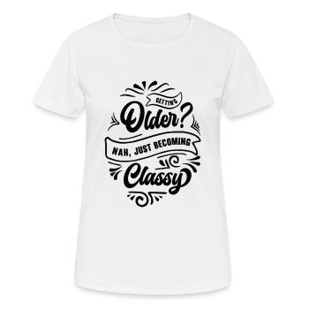 Classy Grandparent Vintage Typography Classic - Women's Breathable T-Shirt - white - Front - AI Model Female 172 dark (172cm)