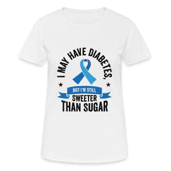 Diabetic Pancreas Diabetes Awareness - Women's Breathable T-Shirt - white - Front - AI Model Female 172 dark (172cm)