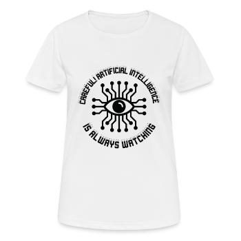 Künstliche Intelligenz Programmierung - Frauen T-Shirt atmungsaktiv - Weiß - Vorne - AI Model Female 172 dark (172cm)