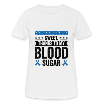 Pancréas diabétique - T-shirt respirant Femme - blanc - Devant - AI Model Female 172 dark (172cm)
