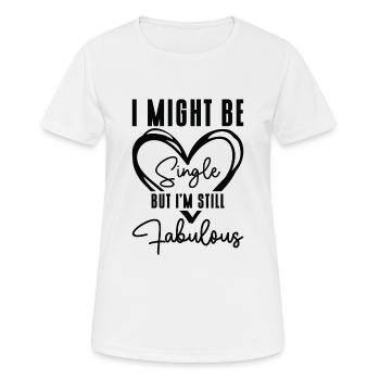 Statut unique Fabuleux guillemets simples indépendants - T-shirt respirant Femme - blanc - Devant - AI Model Female 172 dark (172cm)